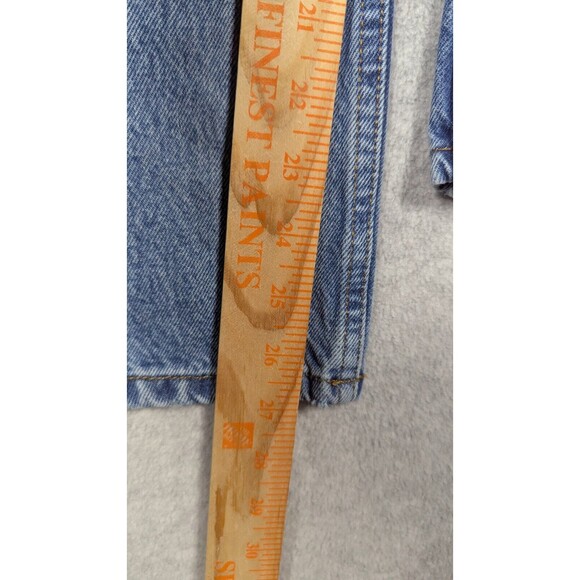 Redone Women Jeans 27x27 70s Stove Pipe Button Fly Straight Light Wash High Rise - Picture 11 of 14